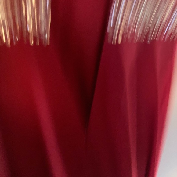 Custom made empire waist red prom dress - Picture 5 of 6